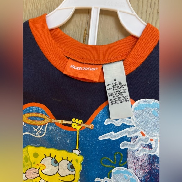 Y2K deadstock sponge bob square pants 2 piece set size 4 - Picture 3 of 4
